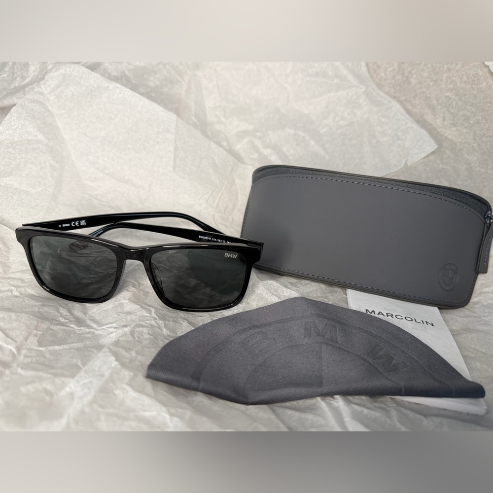 BMW Black Sunglasses with Black Lenses (unisex)